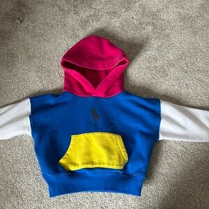 Multi color kids polo hoodie